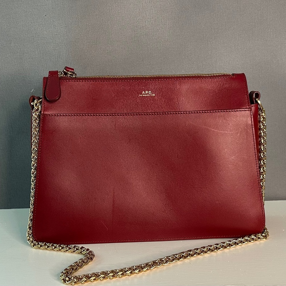 A.P.C. Leather Chain Strap Bag
